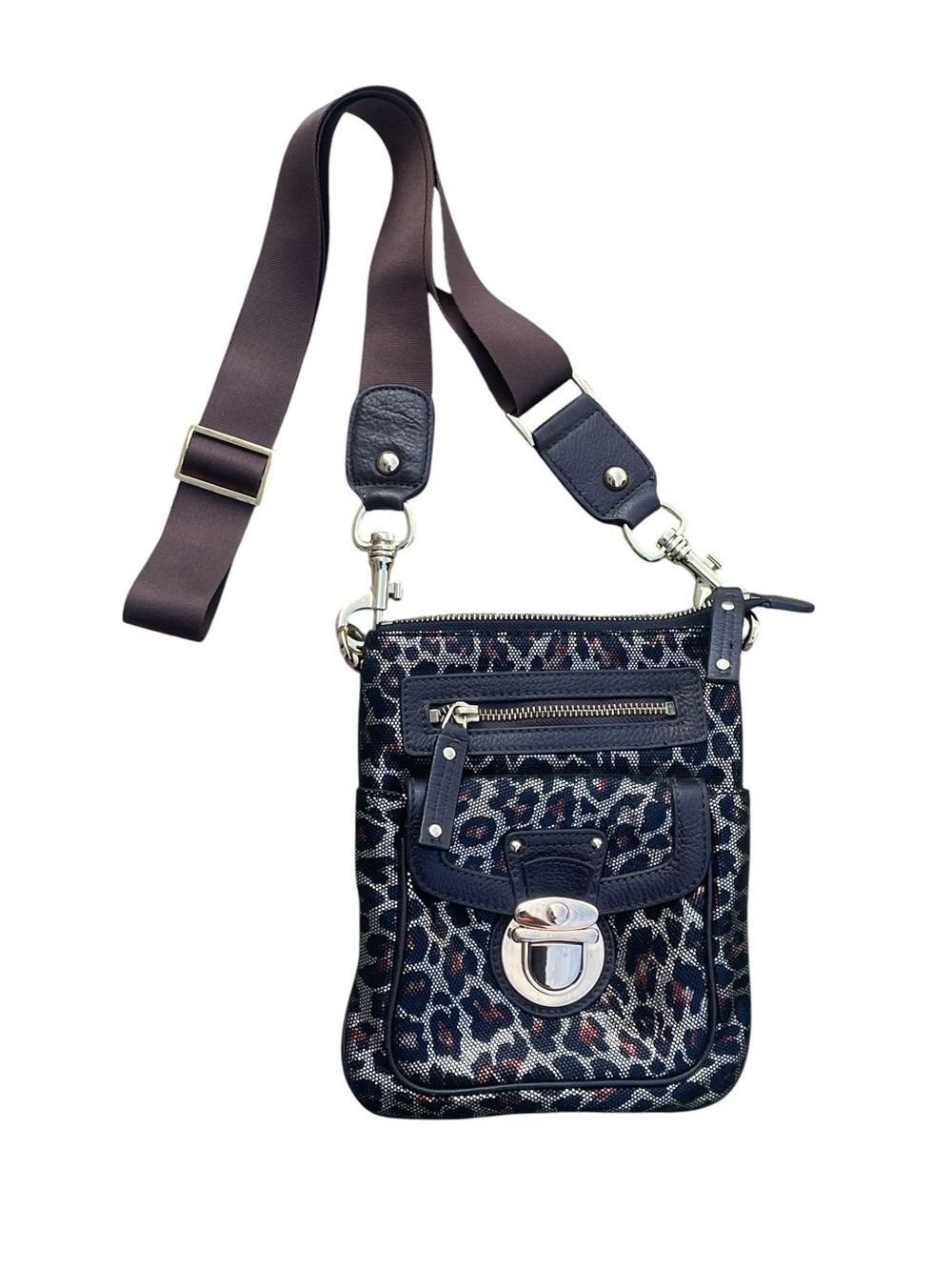 Bobby Schandra Dallas, Animal Print Crossbody, Leather, Small, Signed, EUC
